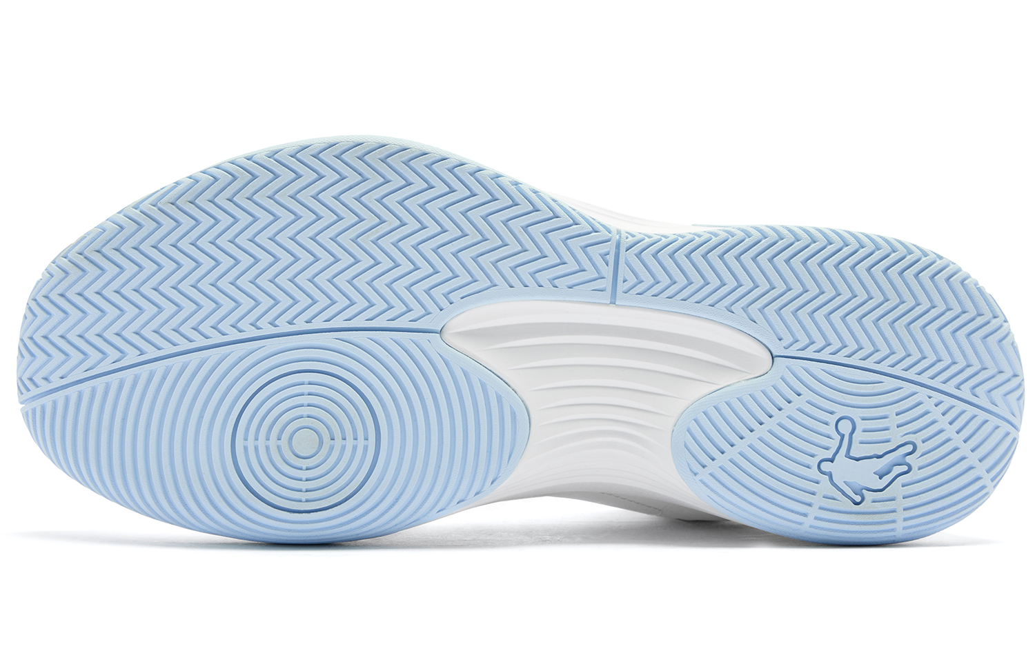 QIAODAN Basketball Shoes Men’s High Top Jordan White/Glacier Blue