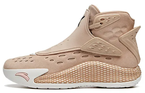 Anta KT5 Thompson fabric synthetic leather shock-absorbing, non-slip, wear-resistant and breathable high-top practical basketball shoes for women, dusty gray
