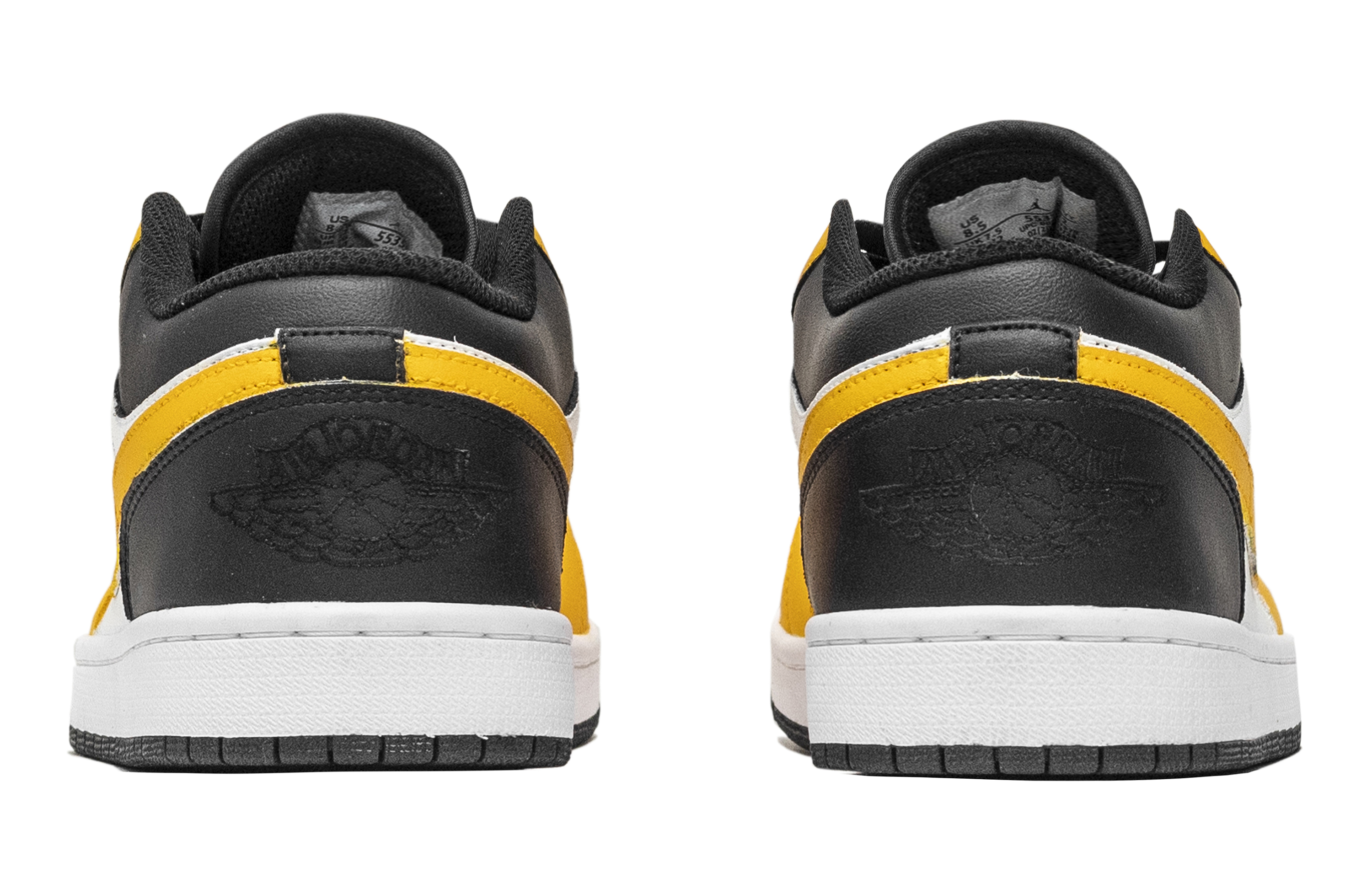 Jordan Air Jordan 1 Cushioning Low top Vintage Basketball Shoes Unisex Yellow White Black