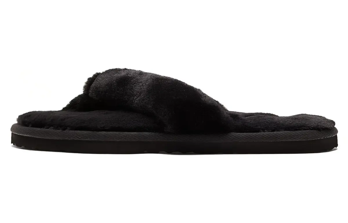 PUMA Fluff Flip Slide 'Black Team Gold' Women's