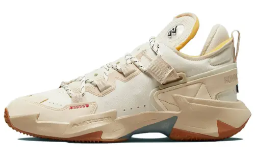Jordan Why Not.5 Why Not .5 HTG PF Westbrook Round Toe Lace Fabric Leather Shock Absorbing Anti-Slip Wear Resistant Wrapping Support Low Top Practical Basketball Shoes Same Style for Men and Women Off-White Domestic Version