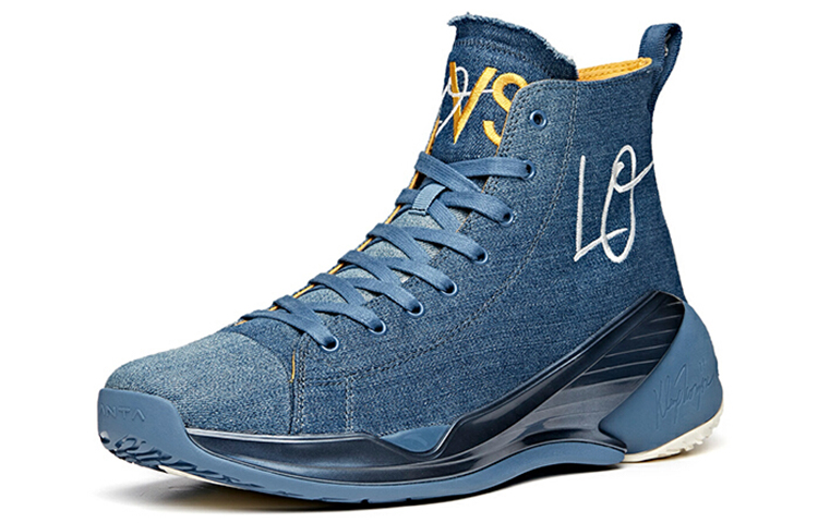 Anta KT4 Thompson Lovs Textile, Synthetic Leather Coverage High top Basketball Shoes Men’s Blue