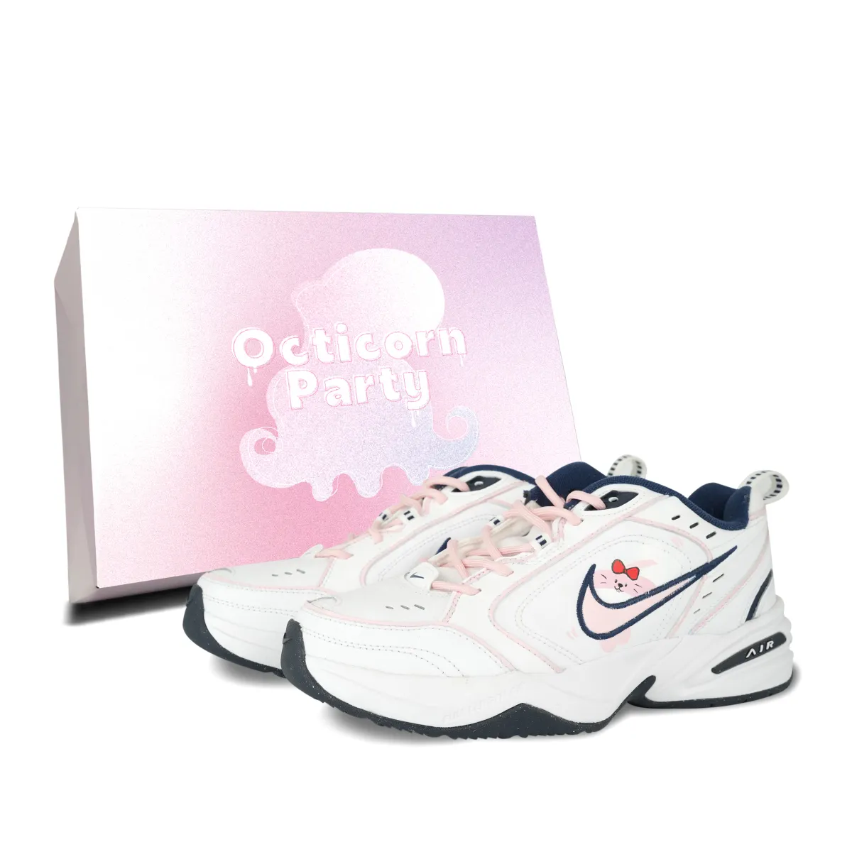 Nike Air Monarch 4 Octopus Party, Butter Puppy, Box Included Cow Split Leather Cushioning Height Increasing