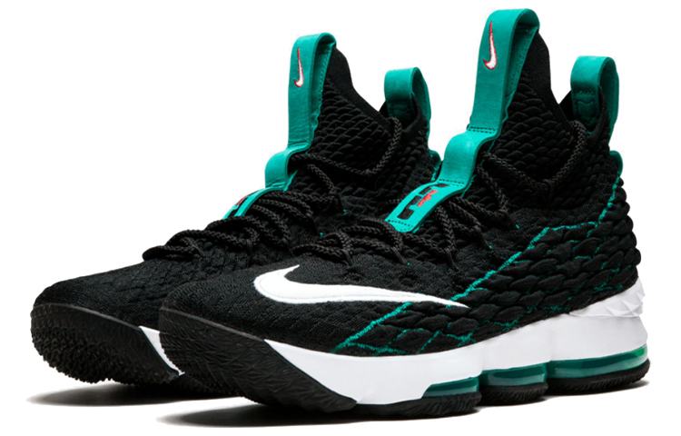 Мужские кроссовки Nike Lebron 15 (черно-синие) — Чёрный / синий — фото 2