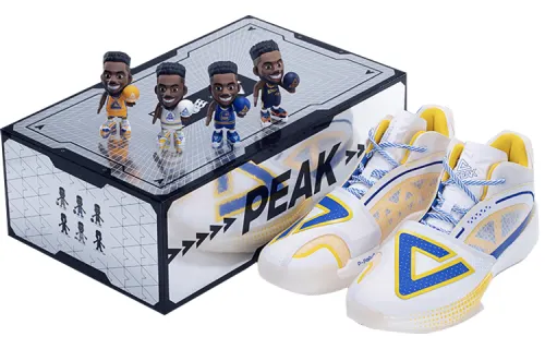 Peak Surging Triangle 1.0 Wiggins ace incarnation gift box, shock-absorbing, non-slip, wear-resistant, mid-top practical basketball shoes, men's white and blue