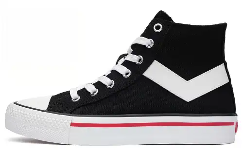 Pony Shooter Slip Resistant, Abrasion Resistant, Breathable, Lightweight High top Canvas Shoes Unisex Black