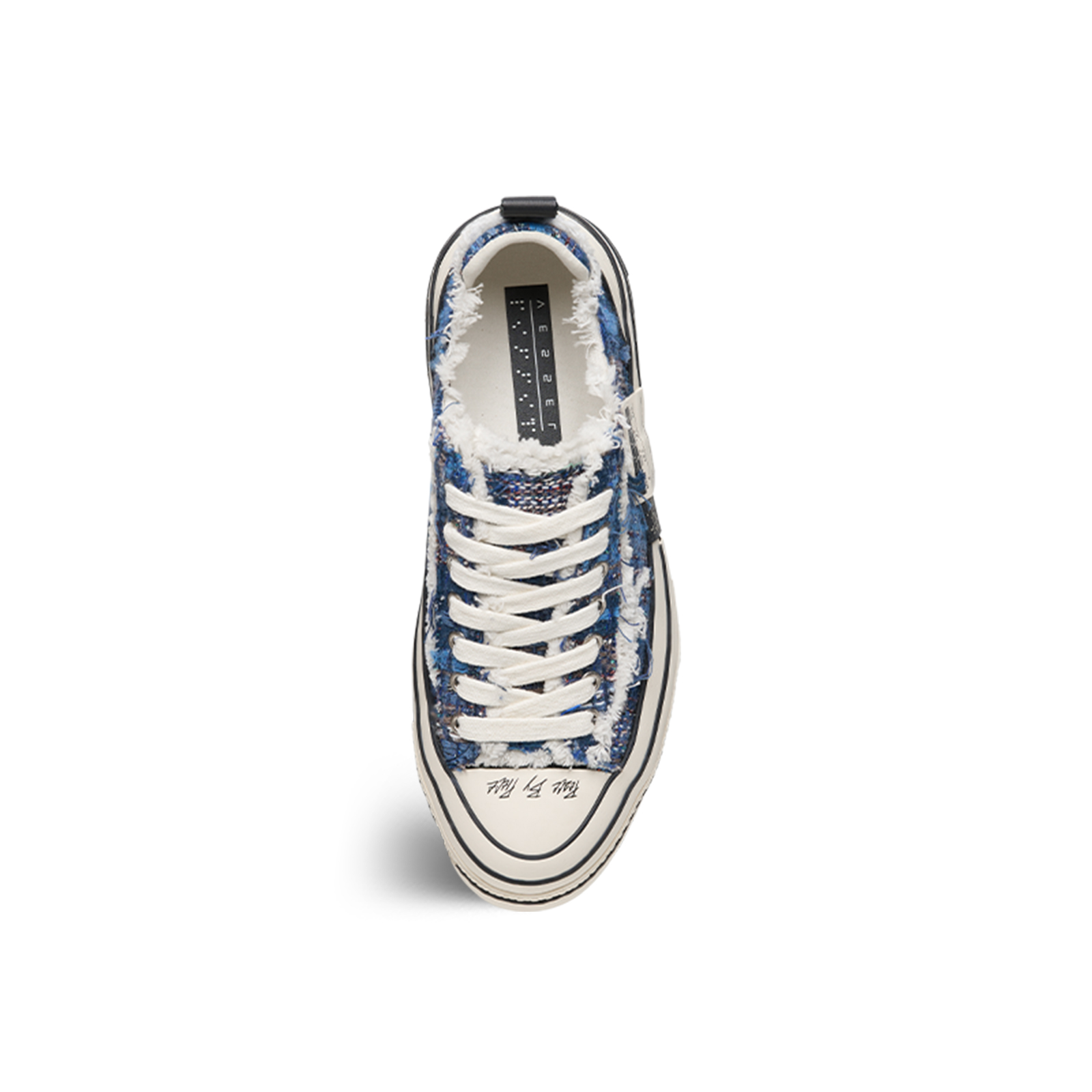 XVESSEL Double Side Label Platform Shoes Low top Skateboard Shoes Unisex Seine Blue