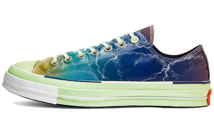 Кеды Converse ×Pigalle x Nike 1970s (сине-фиолетово-бело-оранжевые) — Синий / фиолетовый / белый / оранжевый — фото 1
