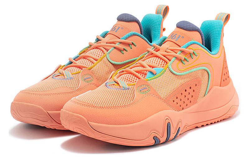 361° Slip Resistant Abrasion Resistant Low top Basketball Shoes Men’s Orange Blue
