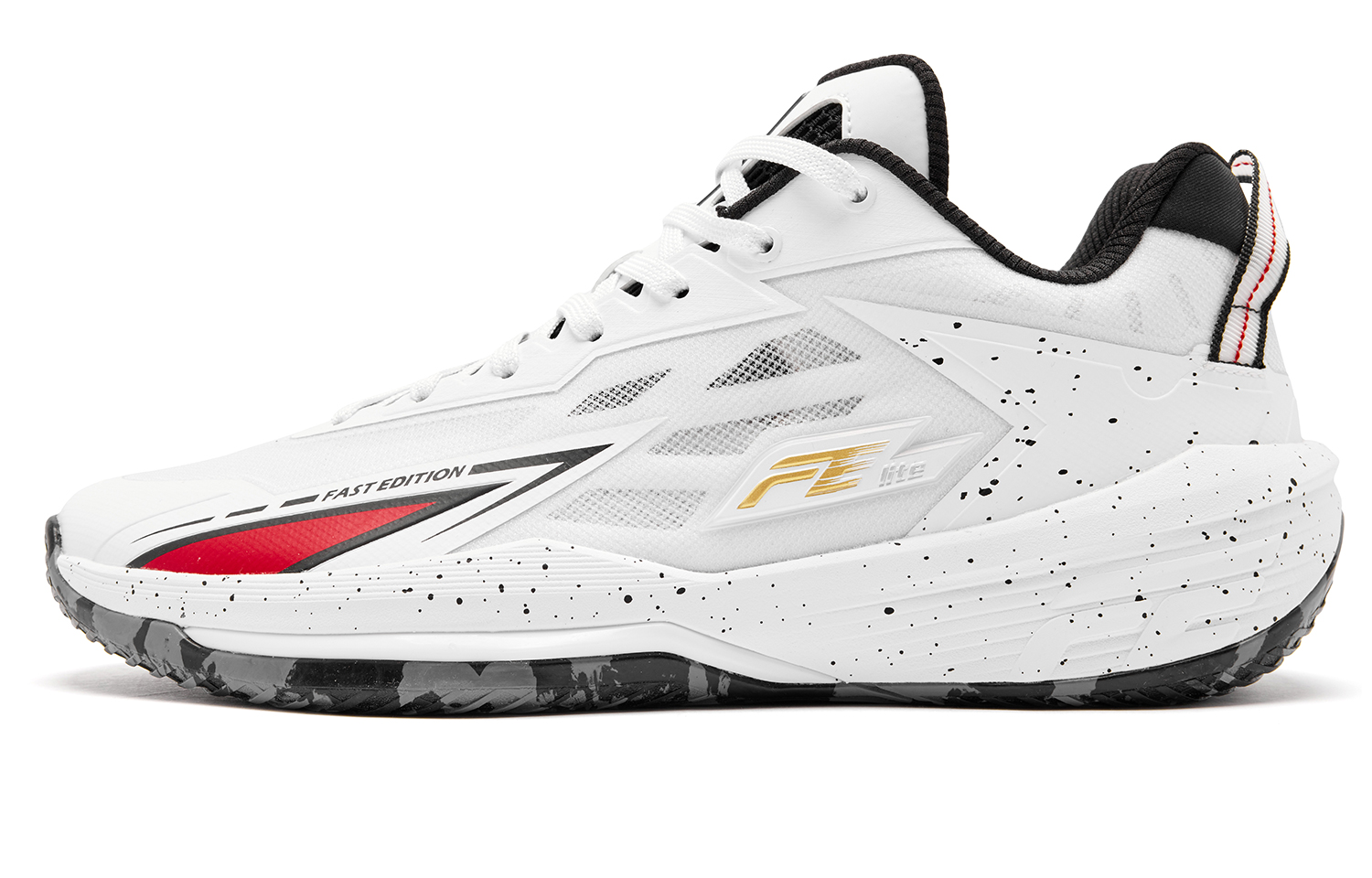 QIAODAN Textile, Synthetic Leather Low top Basketball Shoes Men’s Jordan White Black