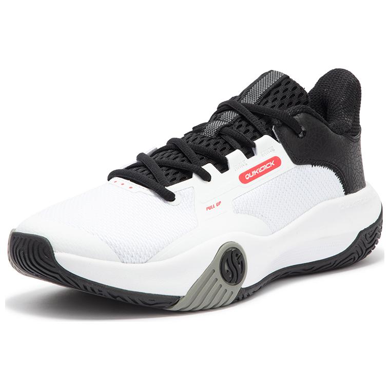 361° Abrasion Resistant Breathable Abrasion Resistant Breathable Low top Basketball Shoes Men’s White Black