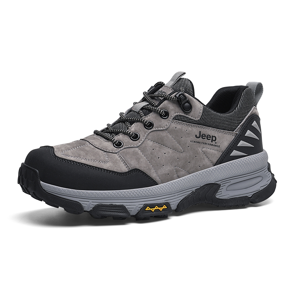 Jeep Textile, Synthetic Leather Casual Low top Outdoor Shoes Men’s Gray