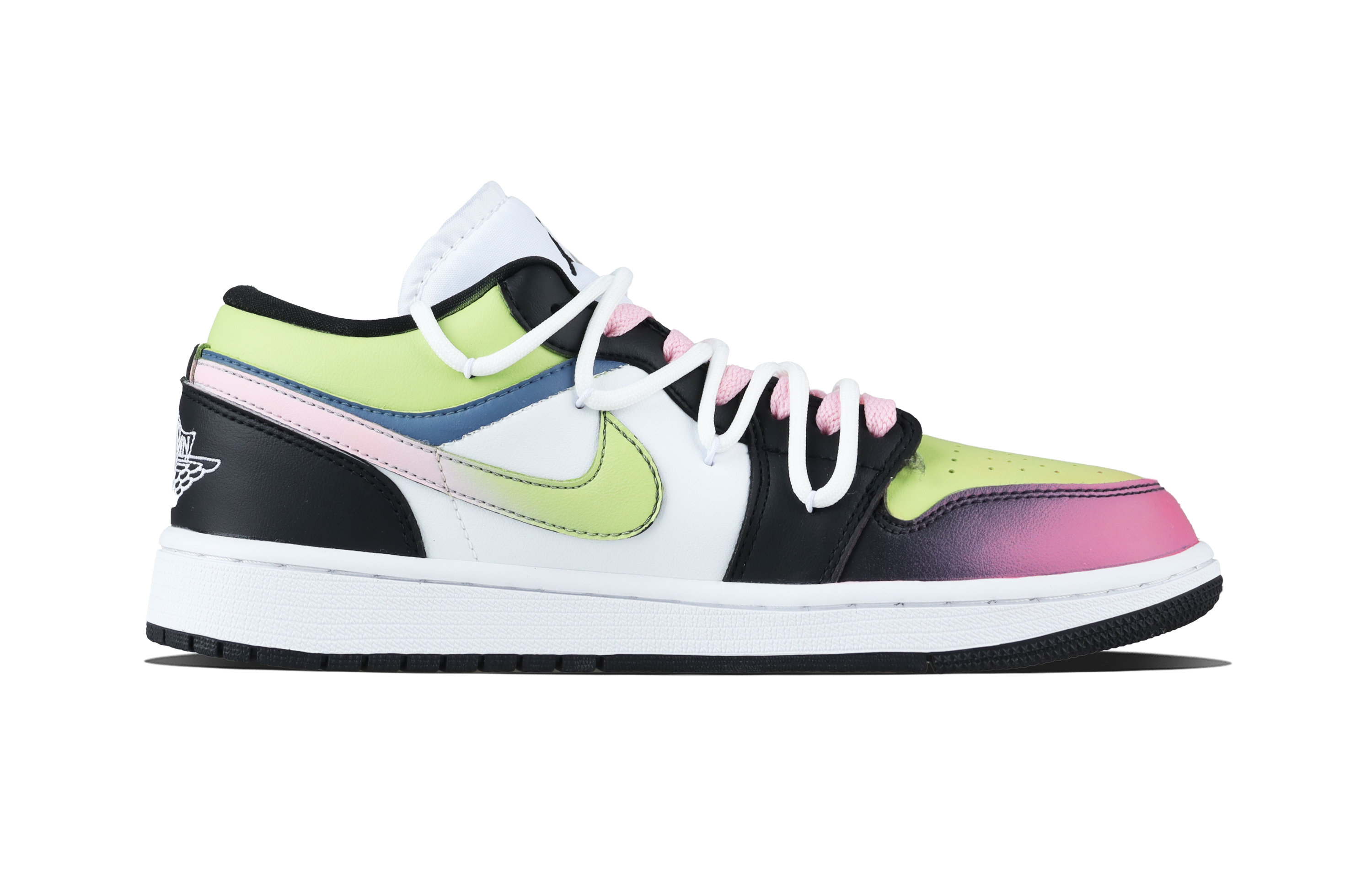 Jordan Air Jordan 1 Mitsuri Kanroji Low top Vintage Basketball Shoes Unisex Pink Green