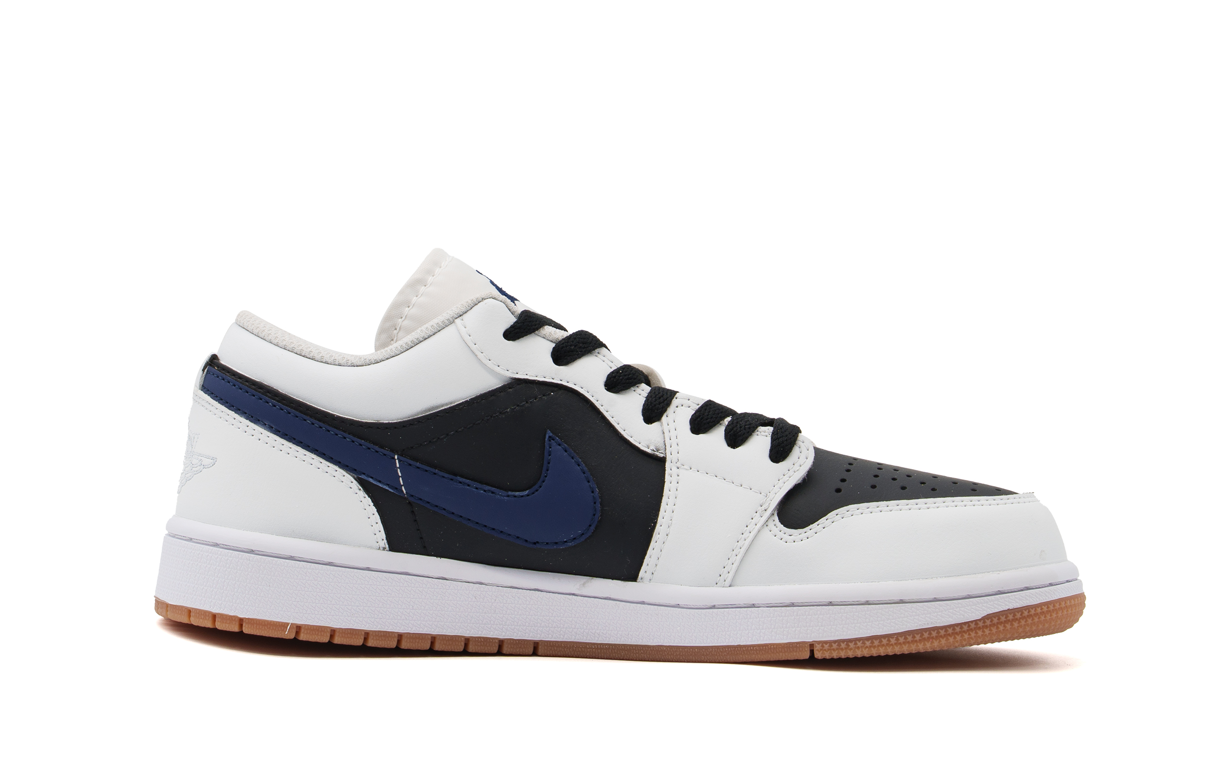Jordan Air Jordan 1 Abrasion Resistant Low top Vintage Basketball Shoes Unisex Black White