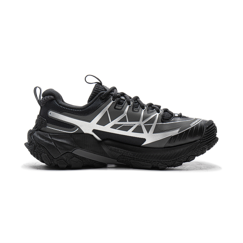 Li Ning Outdoor CF Tracing, Yijie 2.0 TPU Low top Hiking Shoes Unisex Black Silver