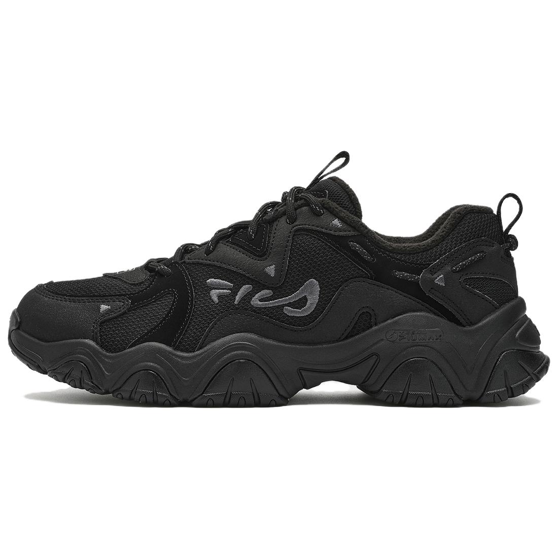 FILA Fluid 4 Cat Paw 4.0 Textile, Synthetic Leather Low top Chunky Sneakers Men's Black