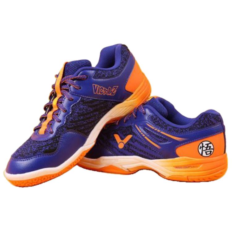 VICTOR Cushioning Breathable Low top Badminton Shoes Unisex Blue Orange