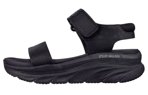 Skechers D'lux Walker Beach Sandals Women's All Black