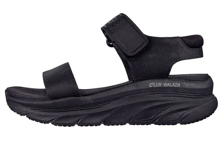 Skechers D'lux Walker Beach Sandals Women's All Black
