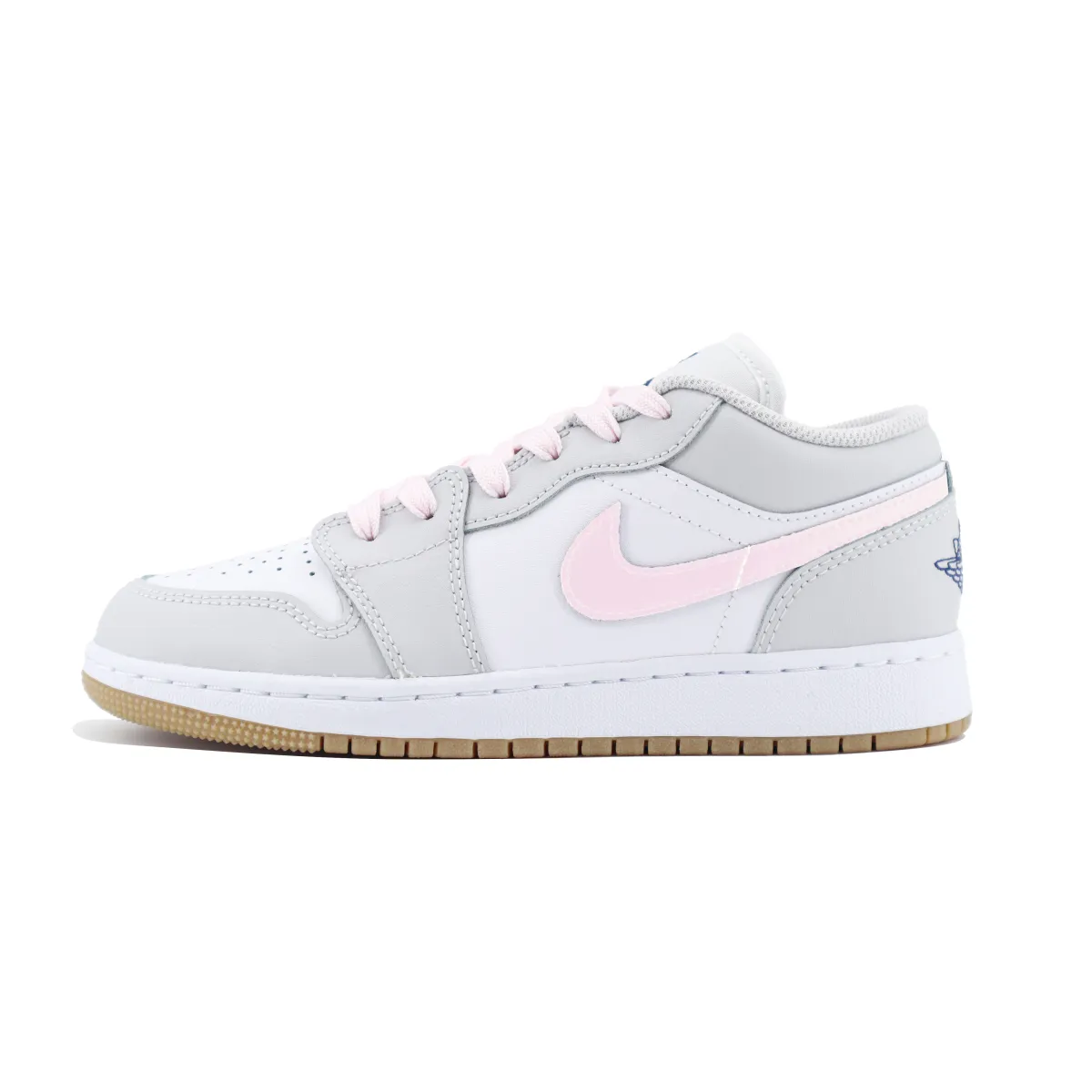 Jordan Air Jordan 1 Low top Vintage Basketball Shoes Unisex Gray Pink