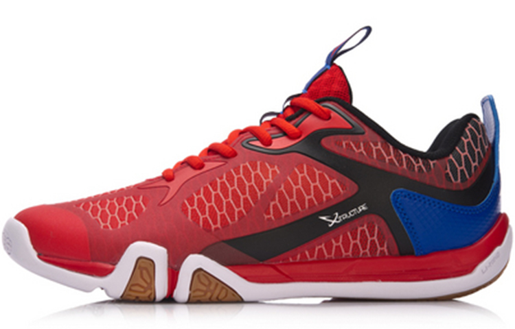 Li Ning Rubber Cushioning Slip Resistant Cushioning Slip Resistant Low top Badminton Shoes Unisex Bright Neon