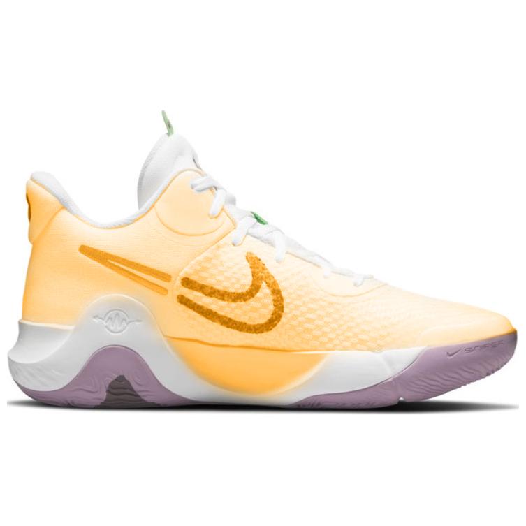 Nike KD Trey 5 IX Slip Resistant Abrasion Resistant Mid top Vintage Basketball Shoes Unisex Orange