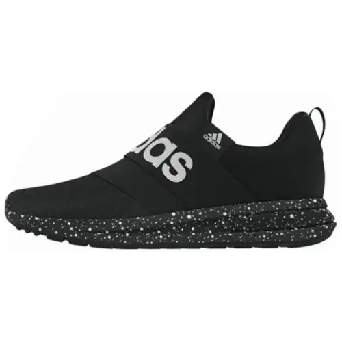 Adidas LITE RACER ADAPT 6.0 round toe wear-resistant low-top basketball shoes men's black and white