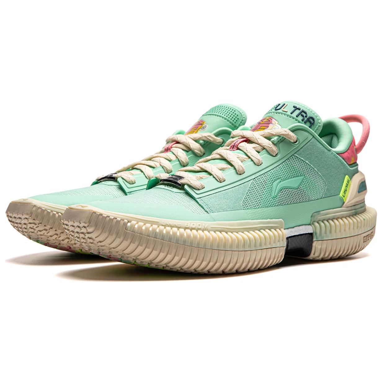 Li Ning Slip Resistant Abrasion Resistant Low top Basketball Shoes Men’s Cooling Green