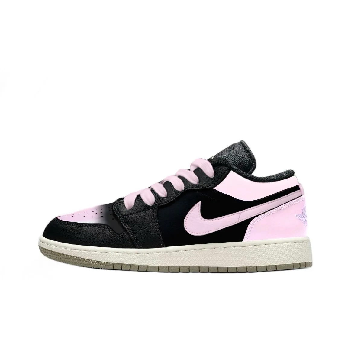 Jordan Air Jordan 1 Cherry Blossom Pink 1 Leather Abrasion Resistant Low top Vintage Basketball Shoes Unisex Pink