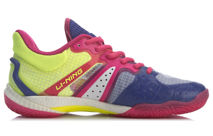 Li Ning Badminton Shoes Women’s Low Top Flower Blue/Purple