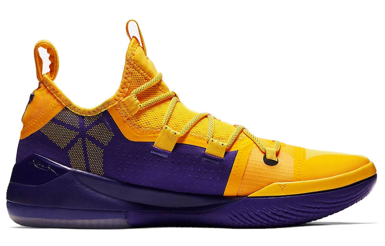 Мужские кроссовки Nike Kobe AD (желто-фиолетовые) — Жёлтый / фиолетовый — фото 2
