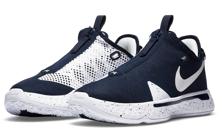 Кроссовки Nike PG 4 Team (темно-синий / белый) — Тёмно-синий / белый — фото 3