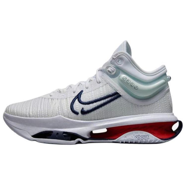 Мужские кроссовки Nike Air Zoom G.T. Jump 2 (бело-красно-бирюзовые)