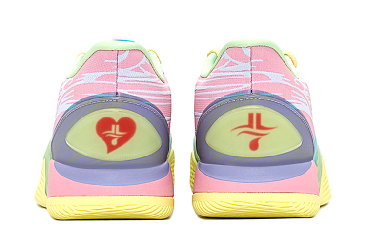 XTEP Lin Generation Cushioning Slip Resistant Abrasion Resistant Low top Basketball Shoes Men’s Light Pink