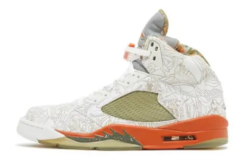 Jordan Air Jordan 5 Retro Laser Cushioning Slip Resistant Cushioning Slip Resistant Mid top Vintage Basketball Shoes