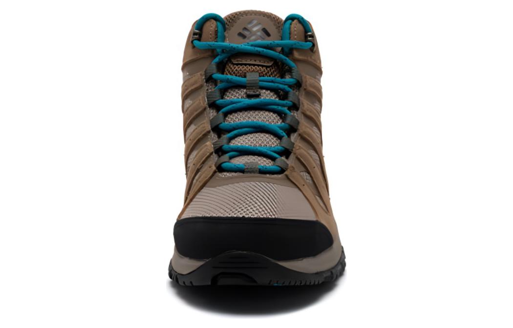 Columbia Slip Resistant Abrasion Resistant Mid top Mountaineering Hiking Shoes Women’s Brown Blue