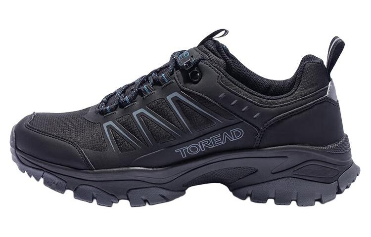 TOREAD Slip Resistant Abrasion Resistant Slip Resistant Abrasion Resistant Low top Hiking Shoes Men’s Black Blue