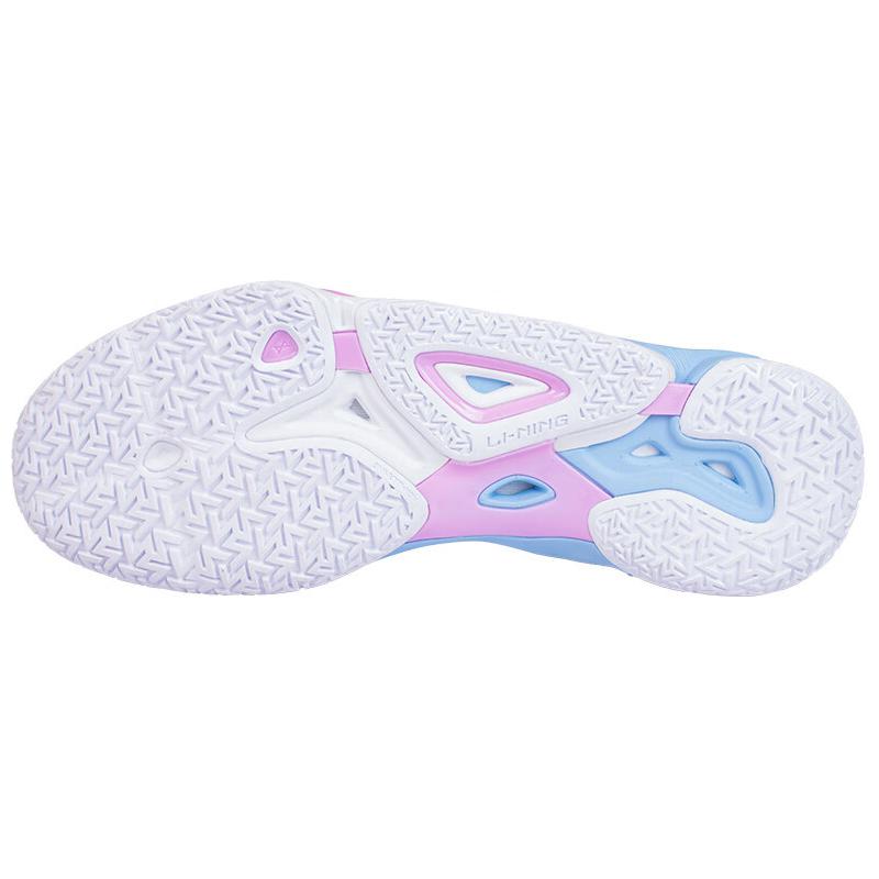 Li Ning Raid Slip Resistant And Breathable Low top Badminton Shoes Unisex White Pink