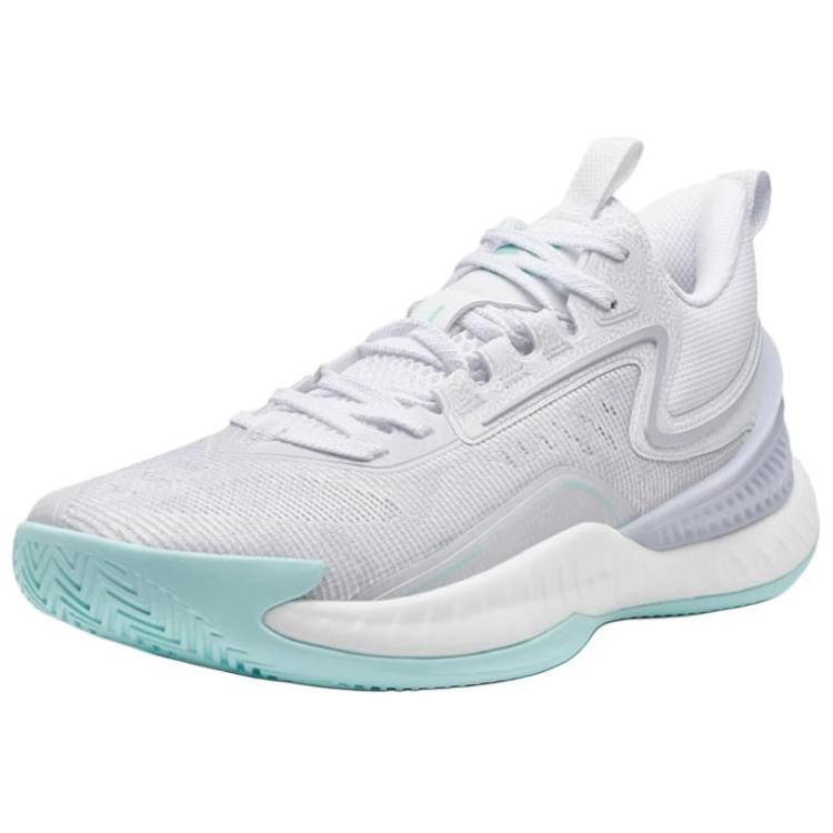 XTEP Jie Ao 2 Comfortable And Trendy Cushioning, Wear Resistant Low top Basketball Shoes Men’s White Purple Blue