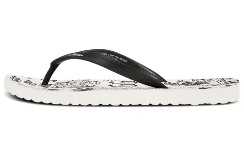 Vans Makena Fashion Unisex Black White Slippers 'Black White'