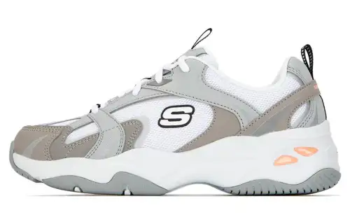 Skechers D'Lites 4.0 Fabric Lace Up Low top Chunky Sneakers Women's Gray