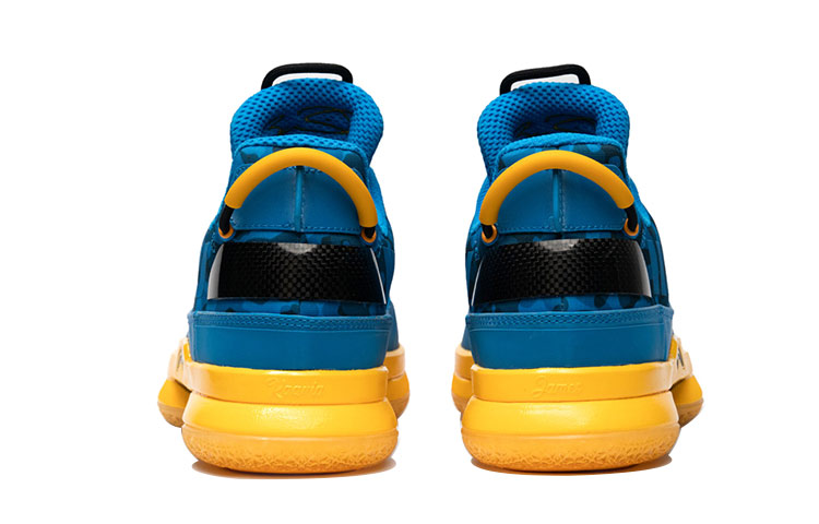 Li Ning WOW 7 Cushioning Slip Resistant Abrasion Resistant Low top Basketball Shoes Men’s Blue Yellow