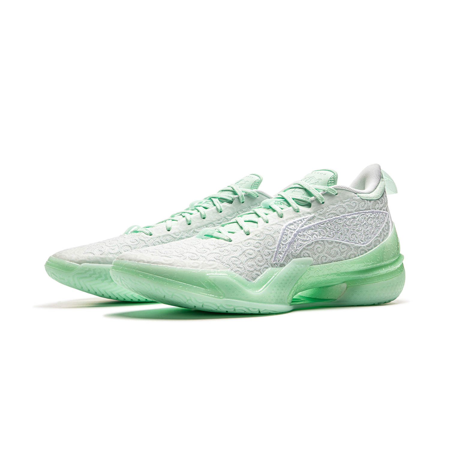 Li Ning Liren 5 Cushioning Slip Resistant Rebound Anti Twist Mid top Performance Basketball Shoes Men’s White Green