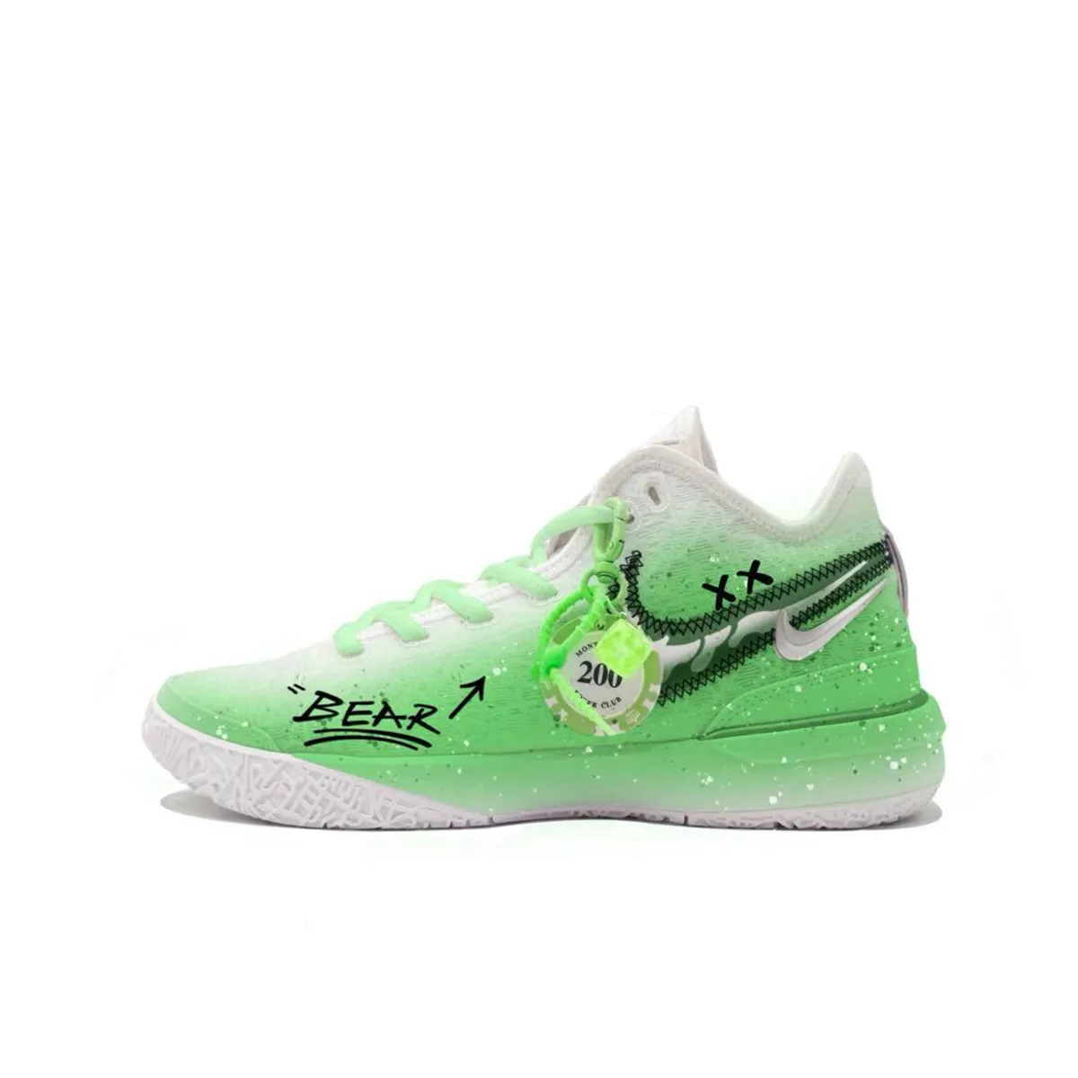 Nike LeBron NXXT Gen Zoom LeBron NXXT Gen Slip Resistant Abrasion Resistant Low top Basketball Shoes Men's Green White