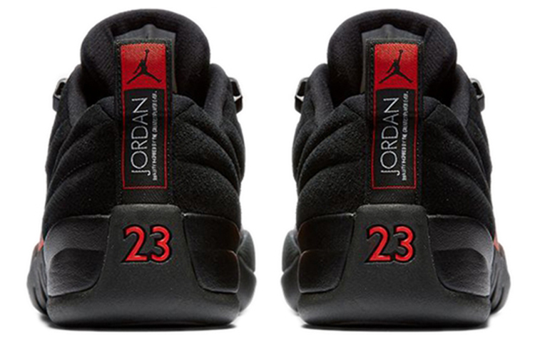 Мужские кроссовки Jordan Air Jordan 12 Low (черно-оранжевые) — фото 4