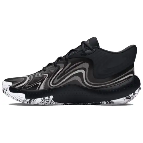 Under Armour Spawn 6 Slip Resistant Abrasion Resistant Mid top Basketball Shoes Unisex Black