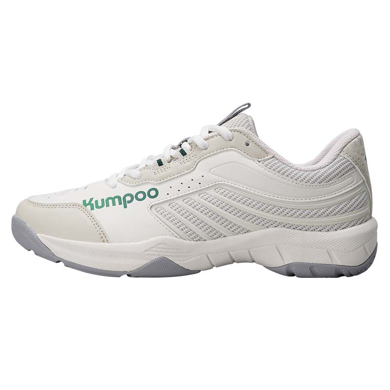 KUMPOO Abrasion Resistant Slip Resistant Low top Badminton Shoes Unisex Gray Green