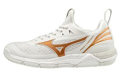 Mizuno Volleyball Shoes Unisex Low Top White/Gold