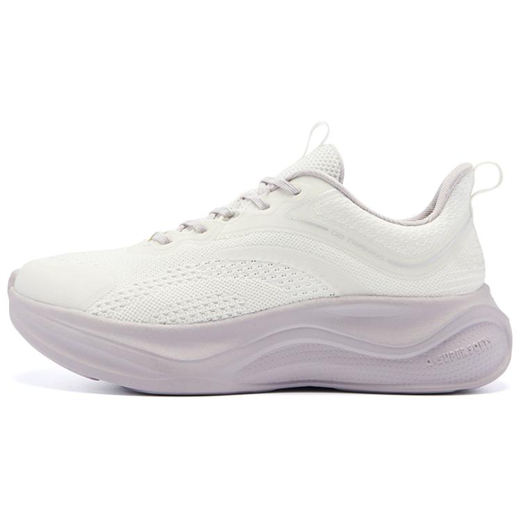 QIAODAN Synthetic Leather Cushioning Breathable Cushioning Breathable Low top Training Shoes Women’s White Gray