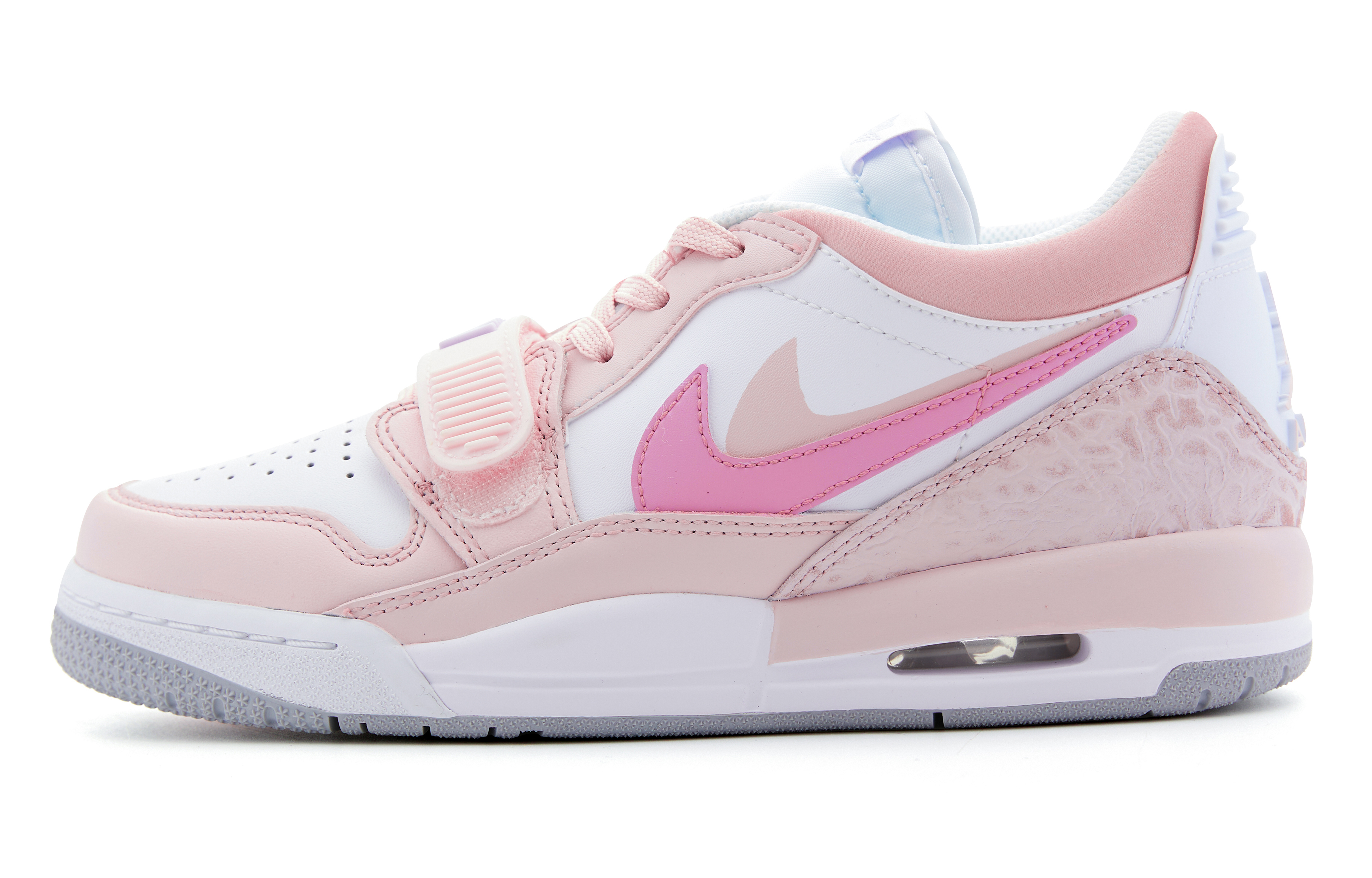 Jordan Legacy 312 Slip Resistant Abrasion Resistant Low top Vintage Basketball Shoes GS Pink White